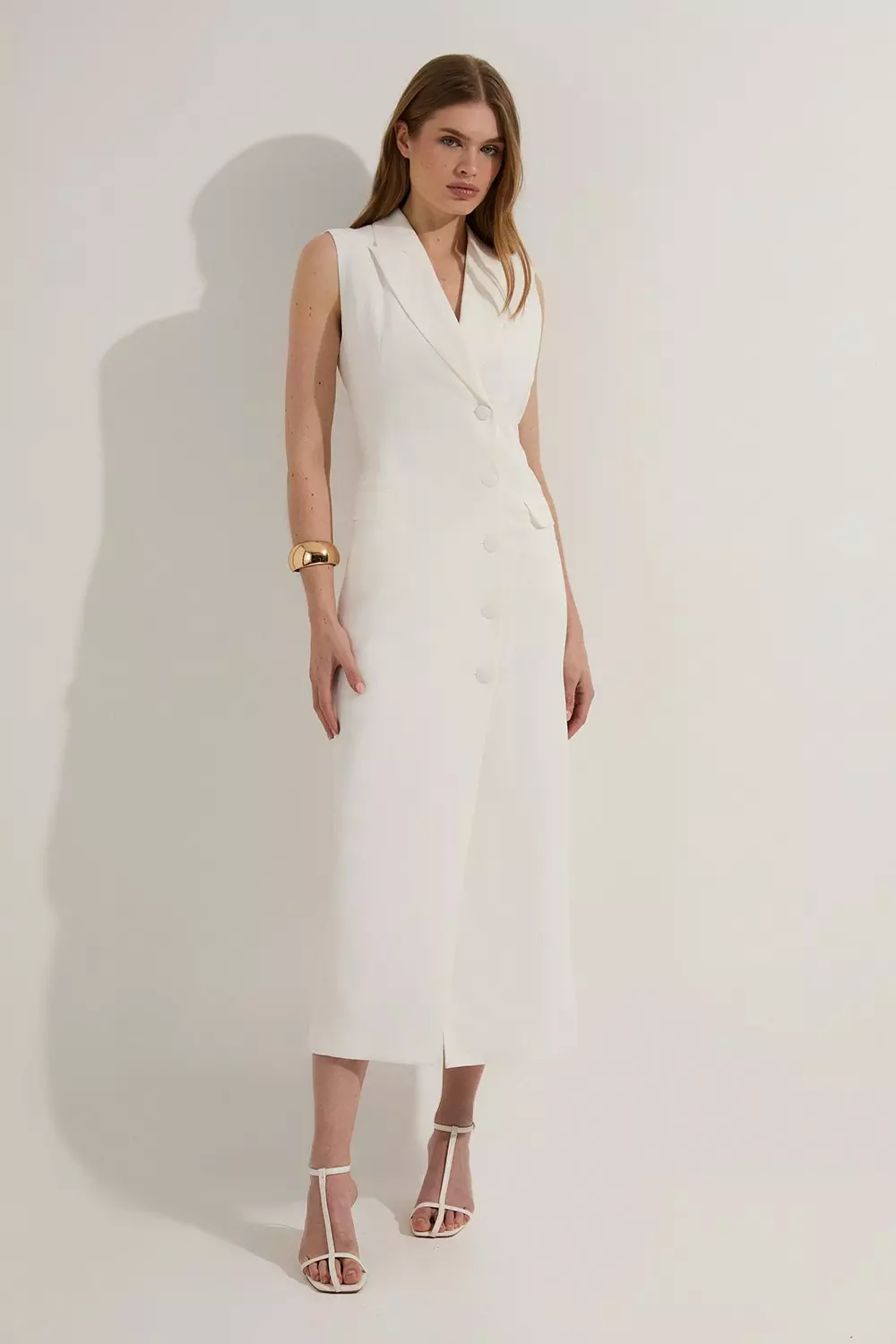★Karen Millen★コットンブロデリーウーブンベルトマキシドレス ☆Karen Millen☆コットンブロデリーウーブンベルトマキシドレス