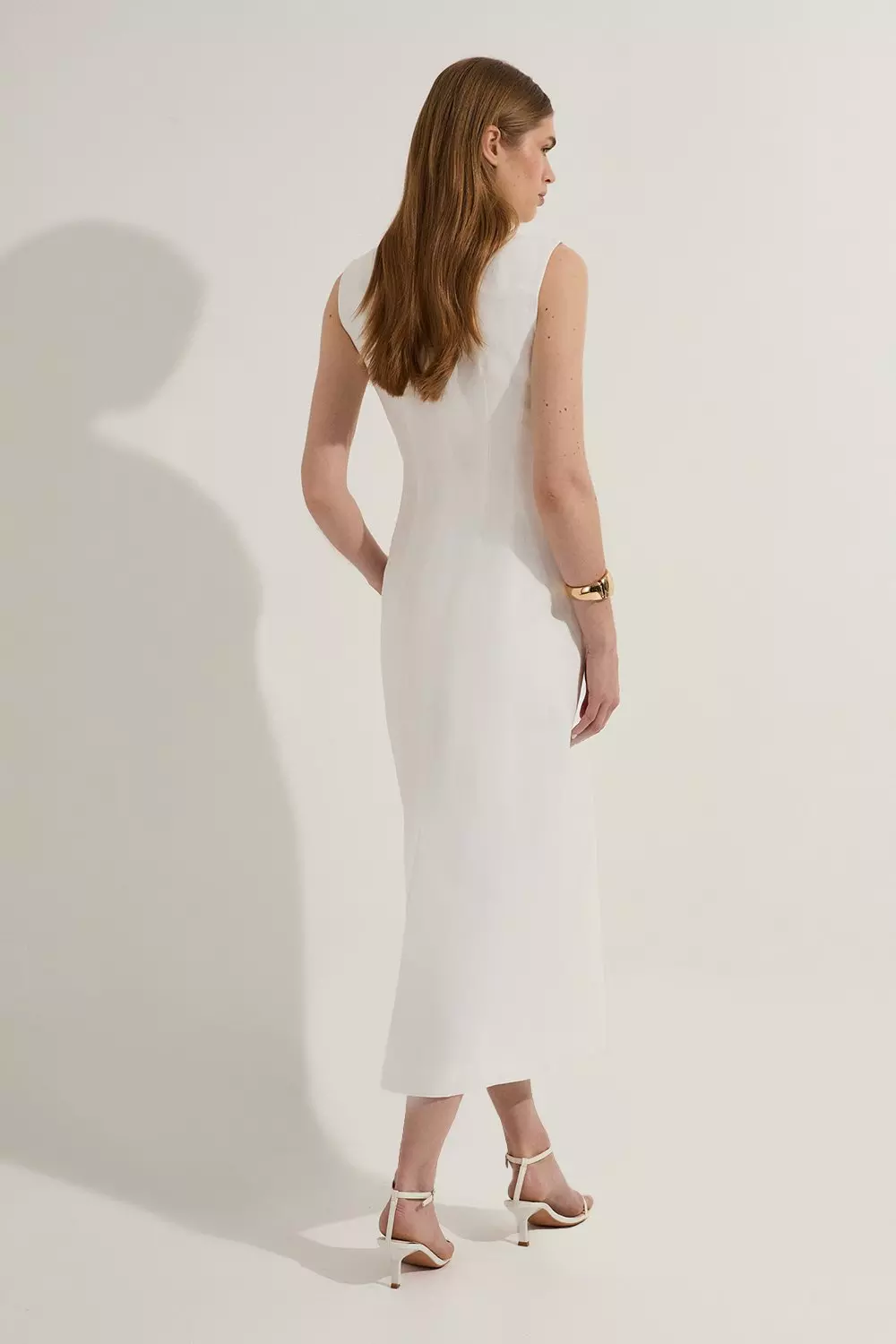 【KAREN MILLEN】ソフトテイラード ベルト付 マキシシャツドレス Plus Size Soft Tailored Belted Maxi Shirt Dress | Karen Millen