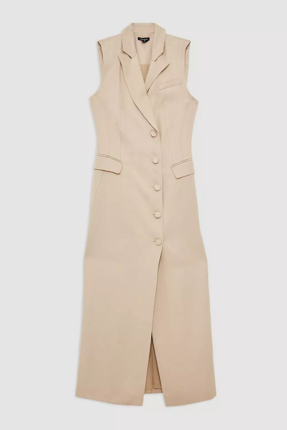 【Karen Millen】テーラードラップブレザードレス Premium Linen Wrap Tailored Blazer Midi Dress | Karen Millen