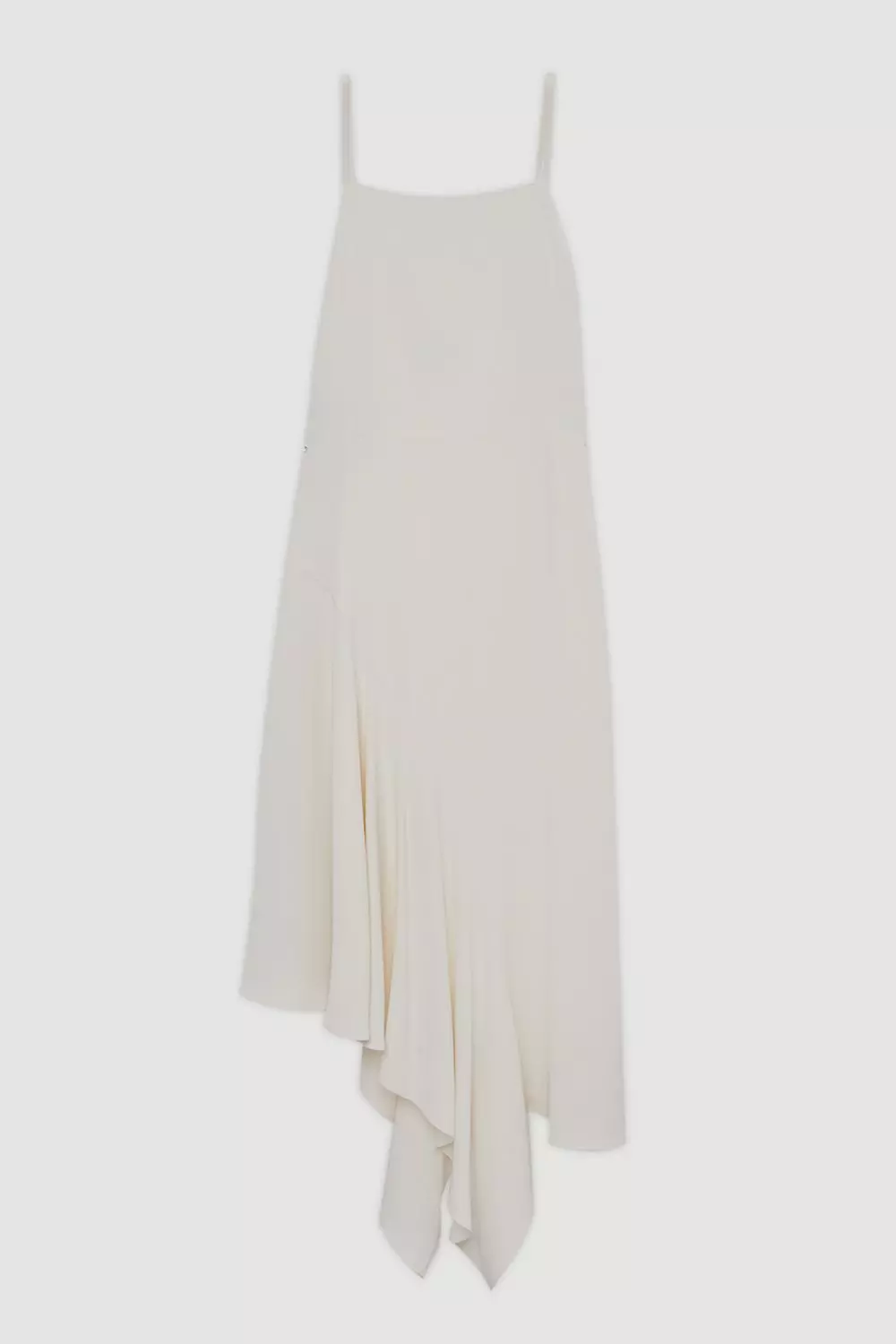 Soft Tailored Draped Asymmetric Skirt Midi Dress alternative image