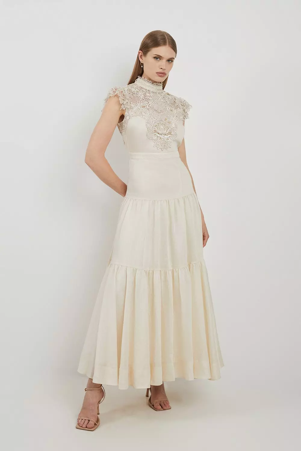 Lydia Millen Chemical Lace Slub Organdie Woven Maxi Dress