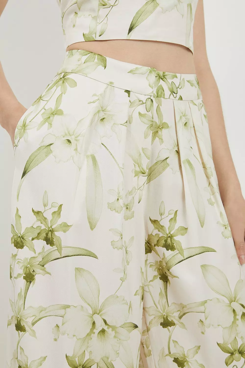 Floral Lydia Millen Tall Botanic Printed Linen Woven Pants alternative image
