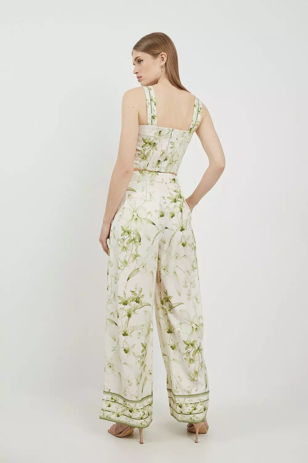 Floral Lydia Millen Tall Botanic Printed Linen Woven Pants alternative image
