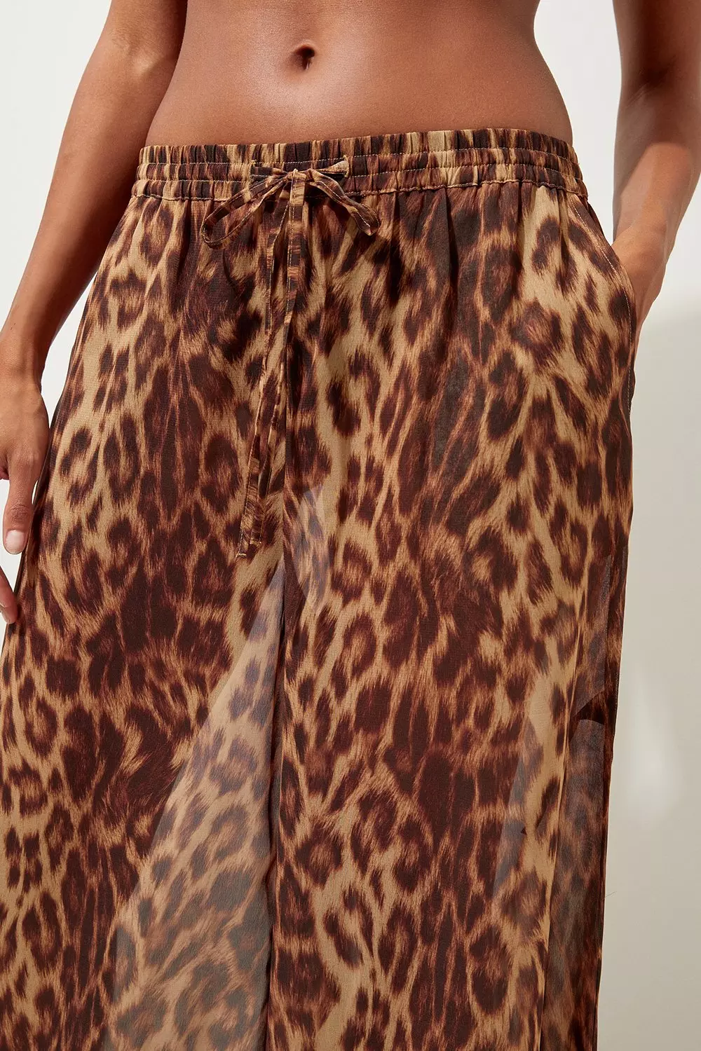 Karin Millen Leopard Print Drawstring 2024