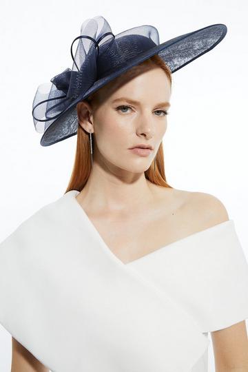 Fascinator With Bow Detail navy