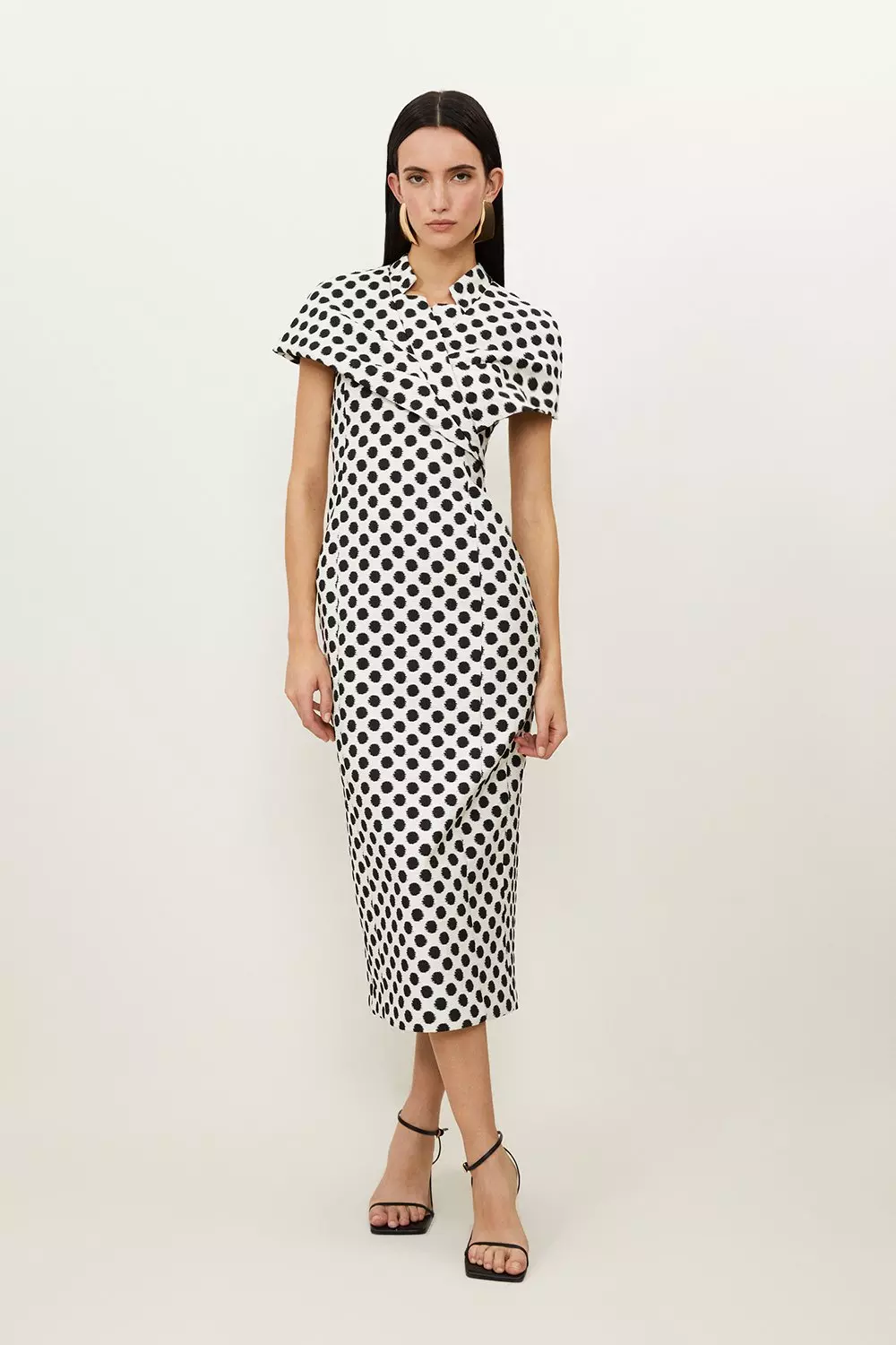 Polka dot midi dress petite hotsell