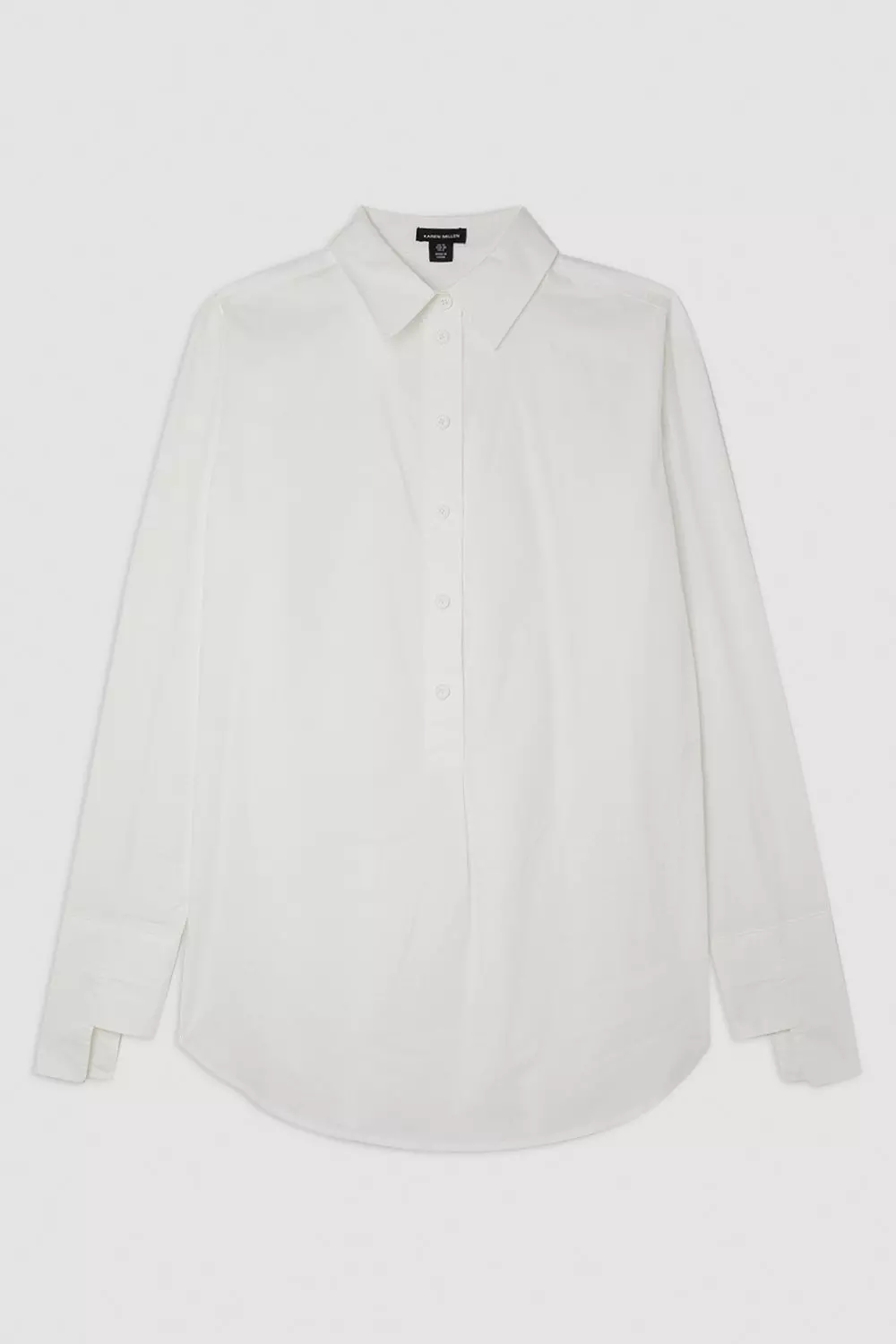 The Founder Cotton Poplin Woven Shirt | Karen Millen