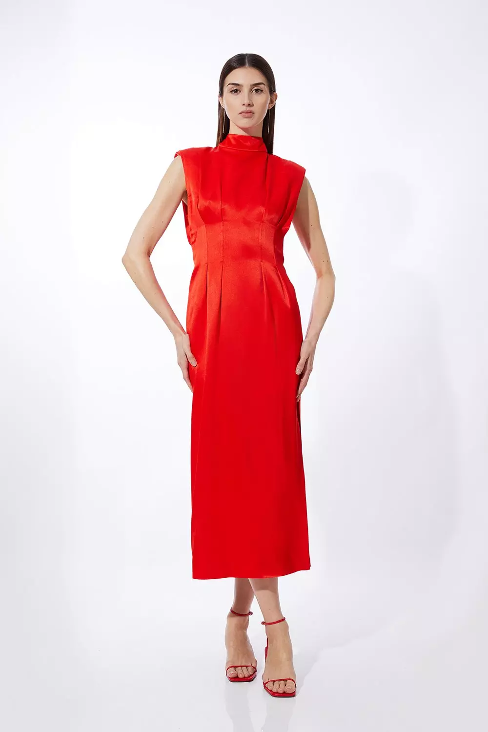 Karen millen red maxi dress hotsell