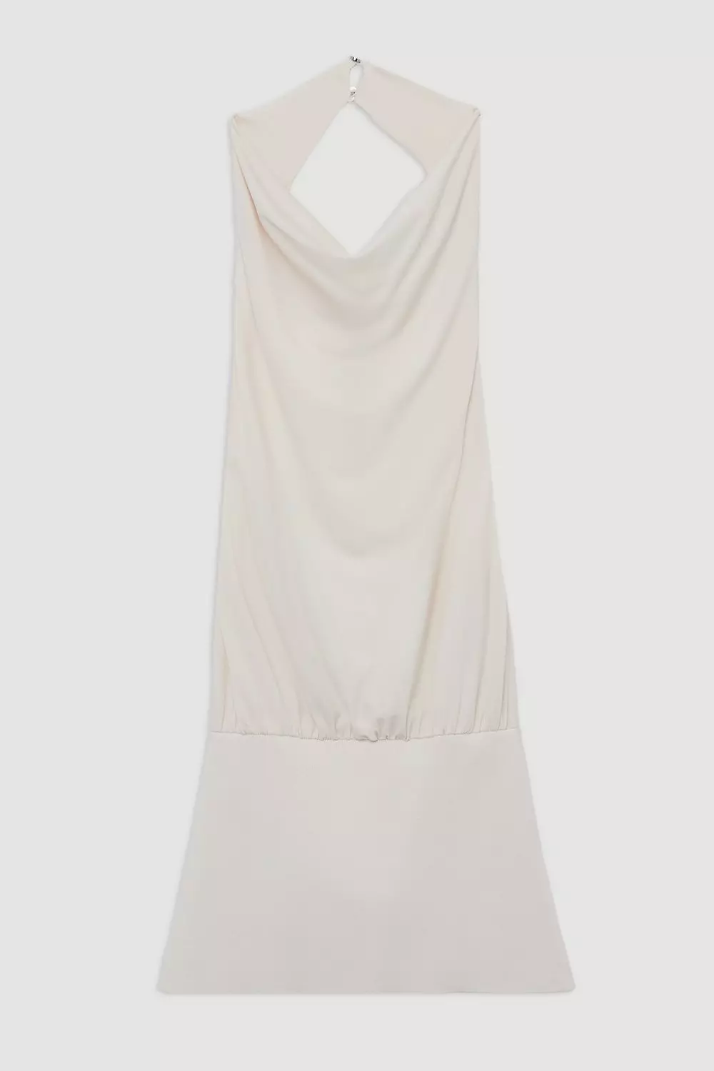 Jersey Knit Mix Halter Neck Top alternative image