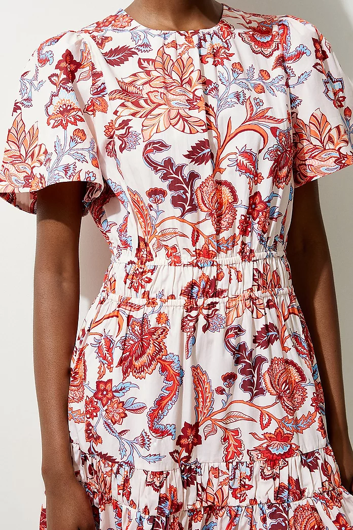 Botanic Printed Cotton Woven Mini Dress | Karen Millen Botanic Printed Cotton Woven Mini Dress | Karen Millen