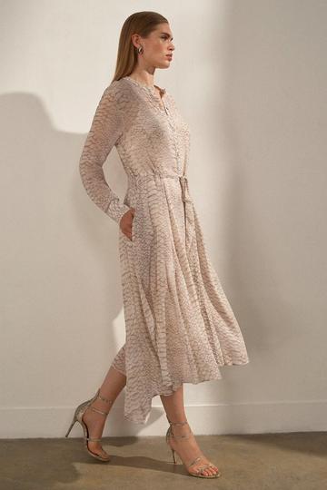 Multi The Founder Animal Print Viscose Georgette Woven Midi Dress
