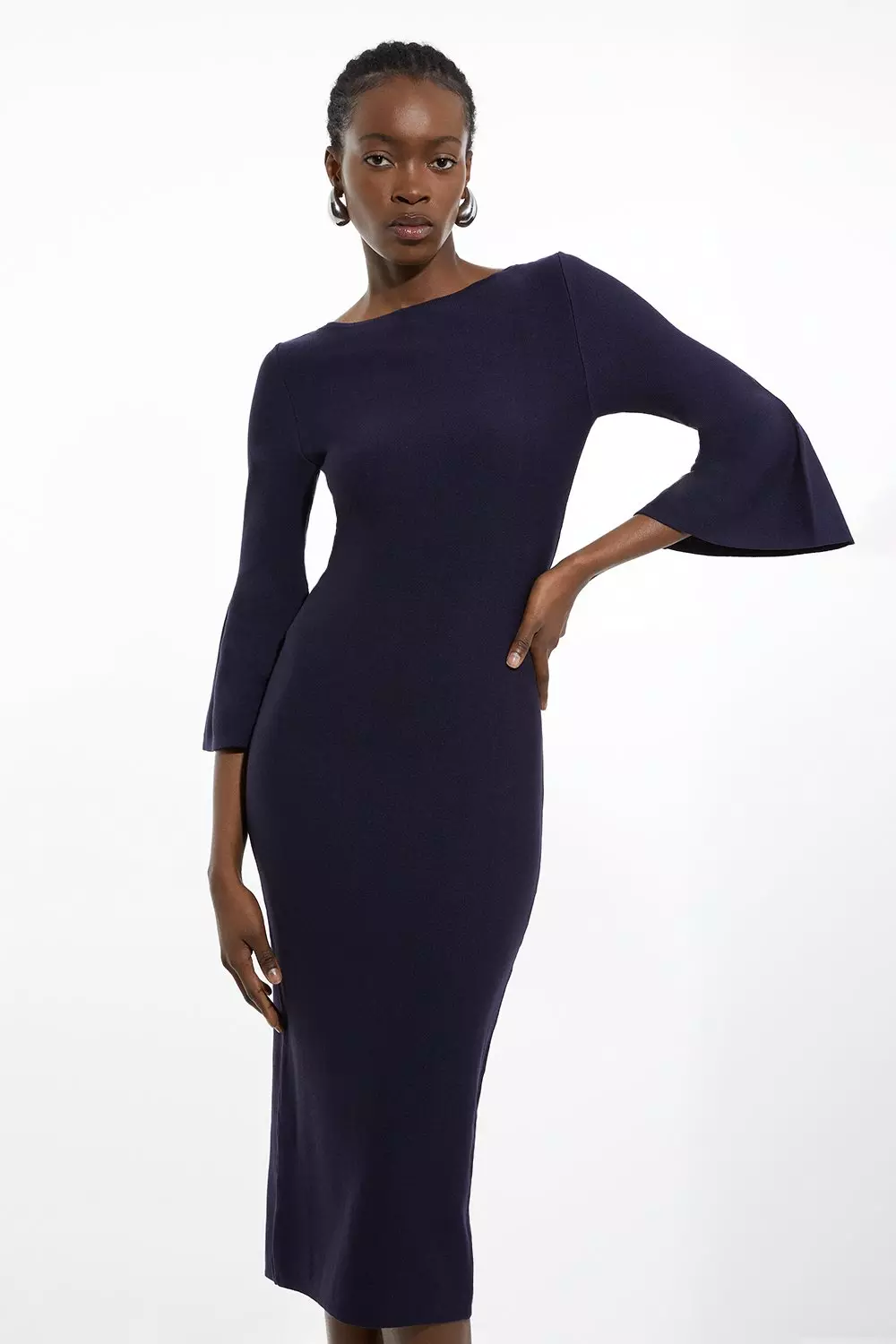 Navy mid length dress hotsell