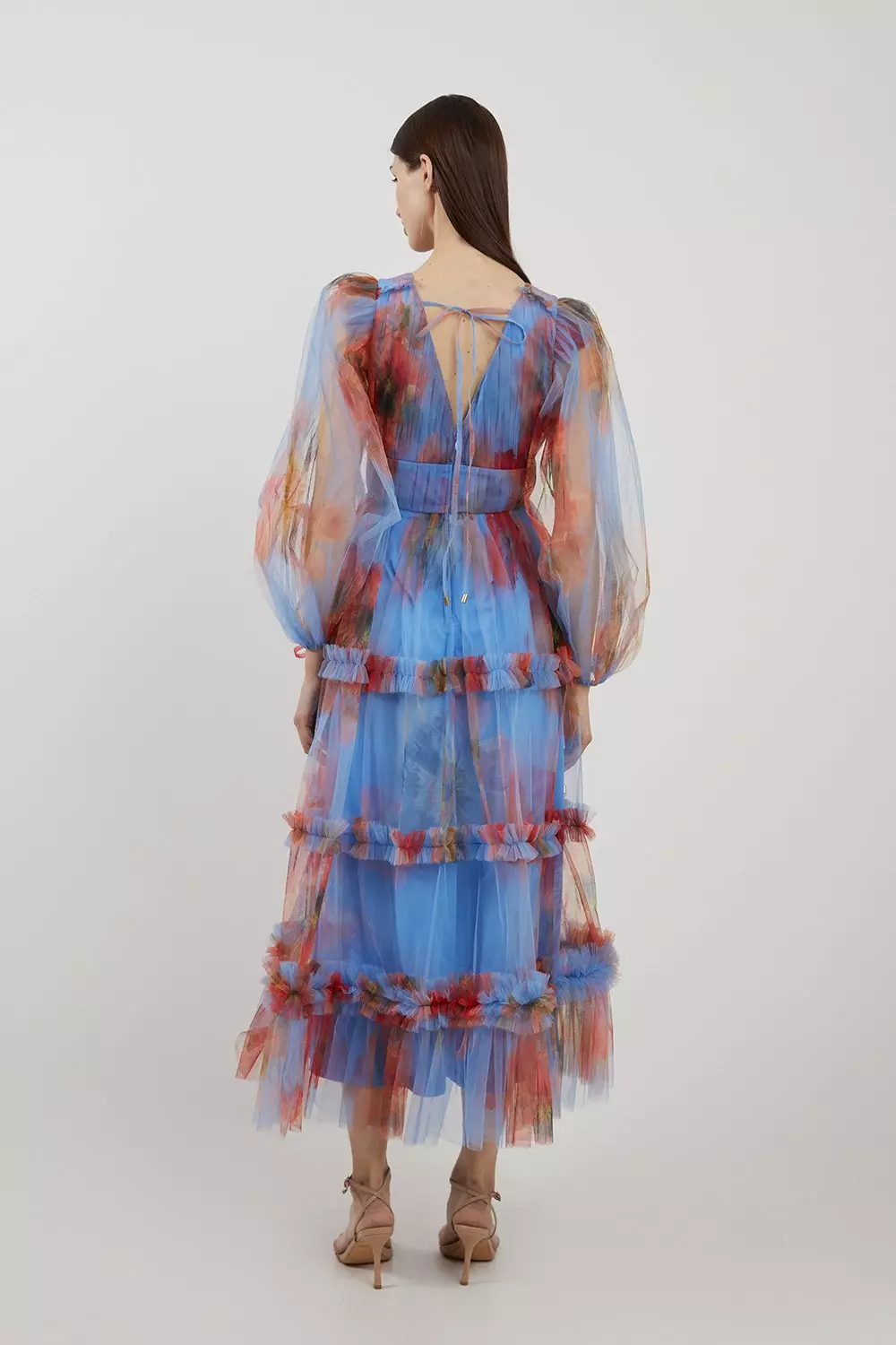 ★Karen Millen★ フローラルチュールウーブンマキシスカート bkk20740_floral_xl?$