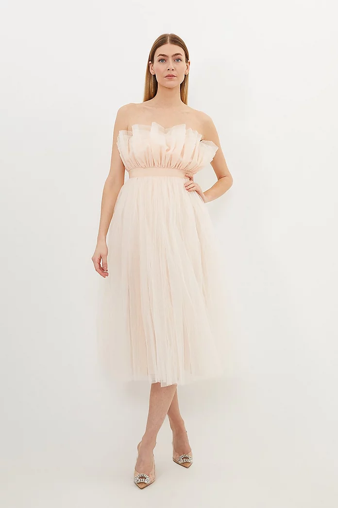 Lydia Tie Shoulder Midi Dress Lydia Tie Shoulder Midi Dress