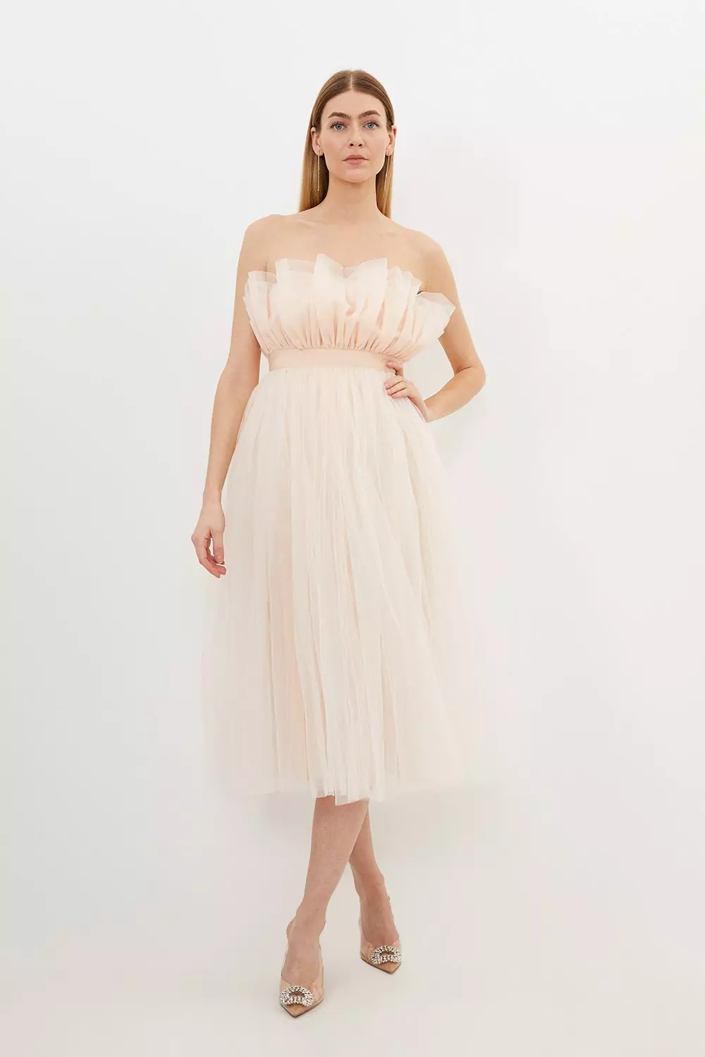 Lydia Tie Shoulder Midi Dress