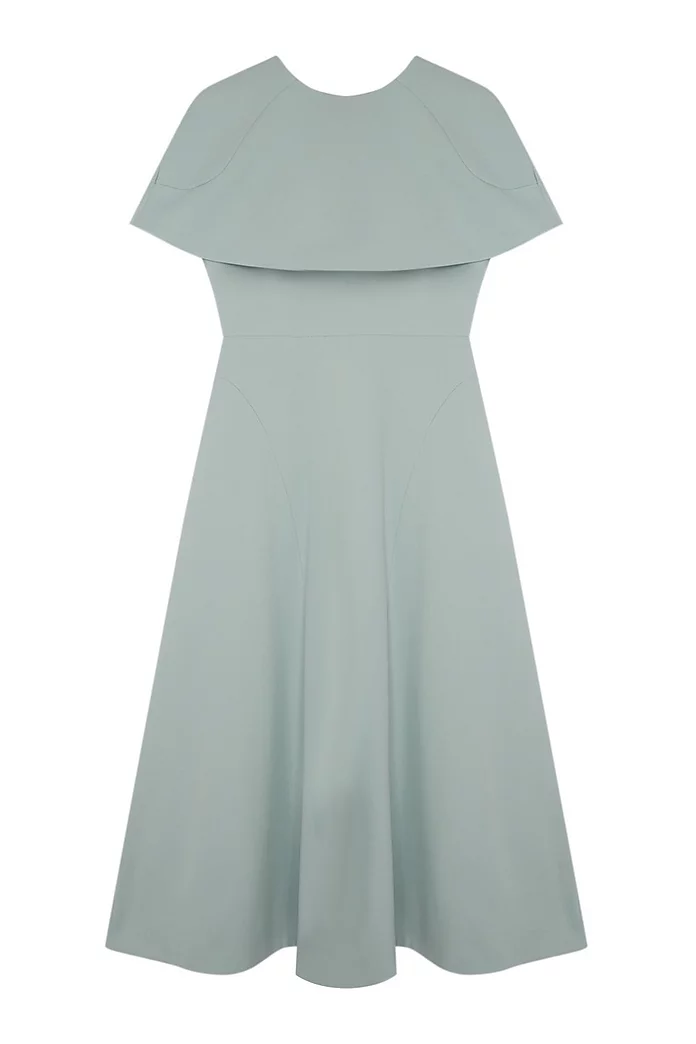 Lydia Millen Petite Structured Crepe Cape Sleeve Full Skirt Tailored Midaxi Dress | Karen Millen Lydia Millen Petite Structured Crepe Cape Sleeve Full Skirt Tailored Midaxi Dress | Karen Millen