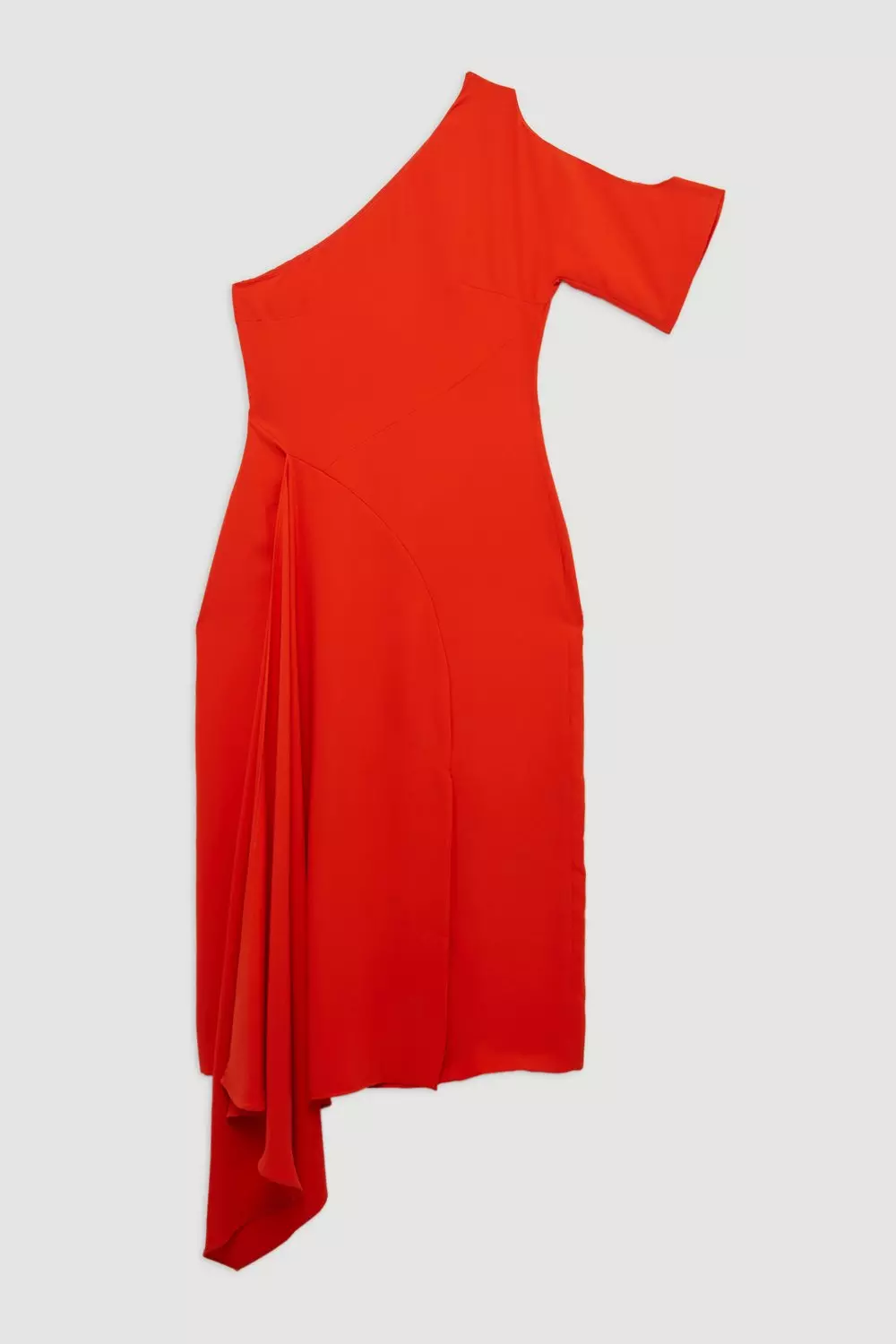 Karen millen red one shoulder dress best sale