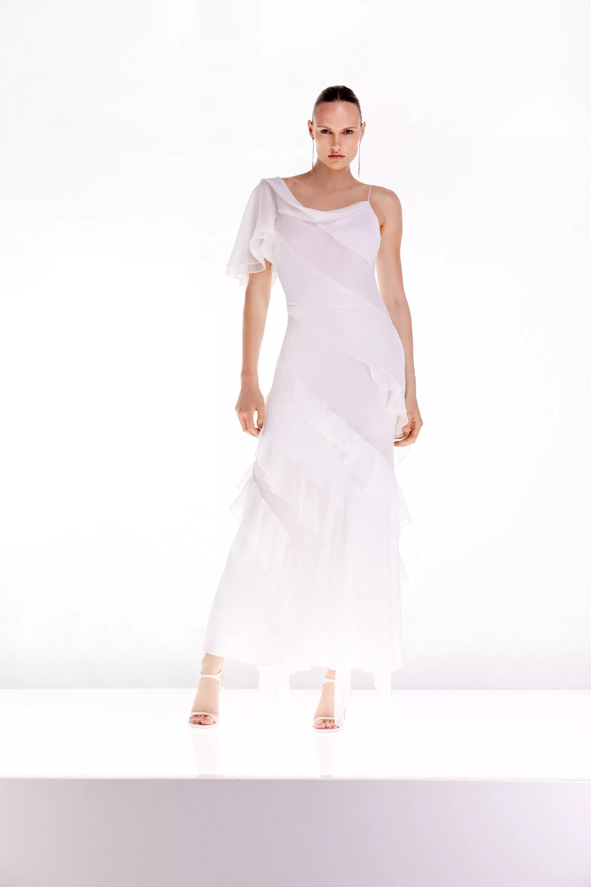 Karen millen ruffle detail dress sale