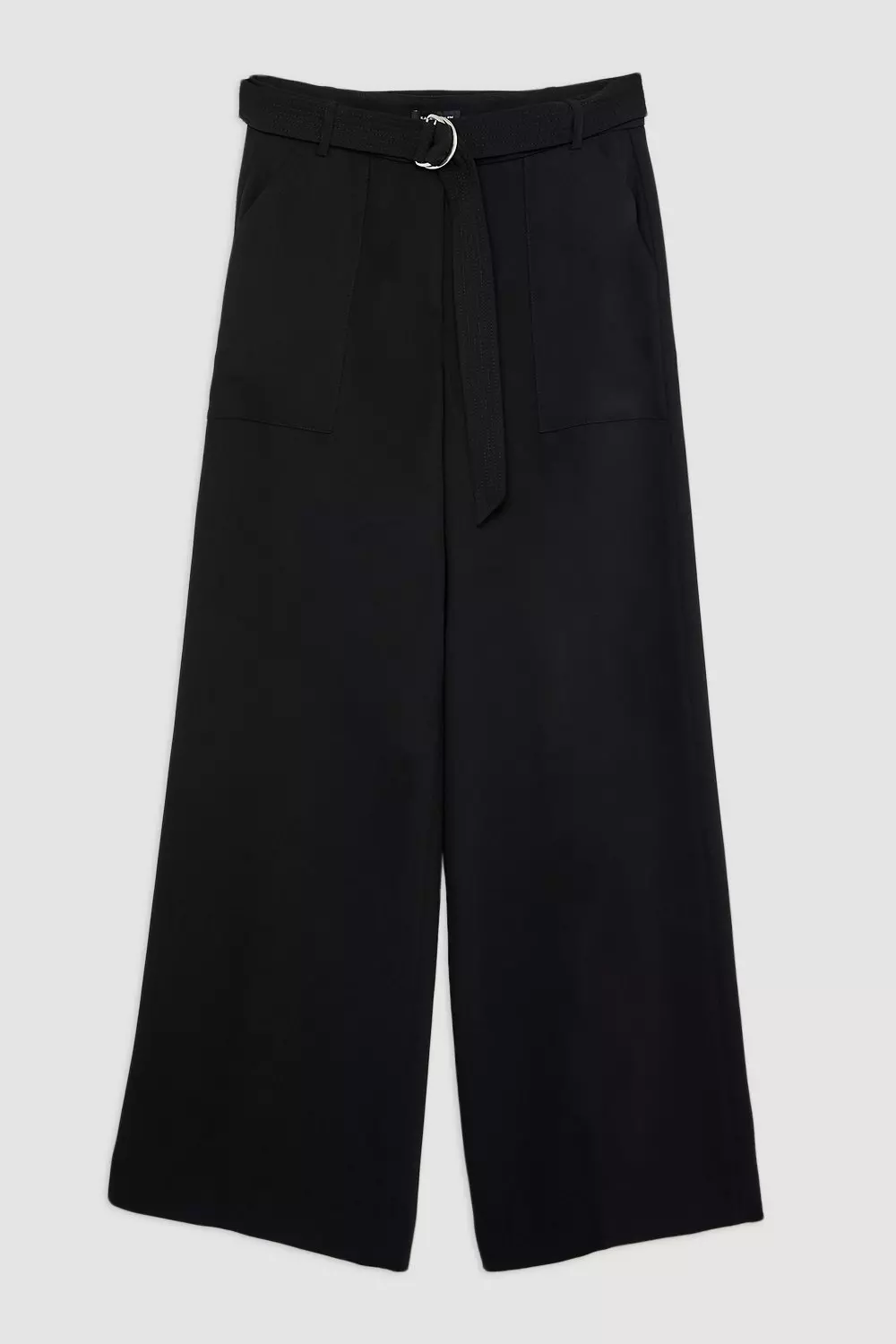 KAREN MILLEN*ストレッチテーラードストレートレッグパンツ Relaxed Tailored Button Pocket Detail Straight Leg Trousers