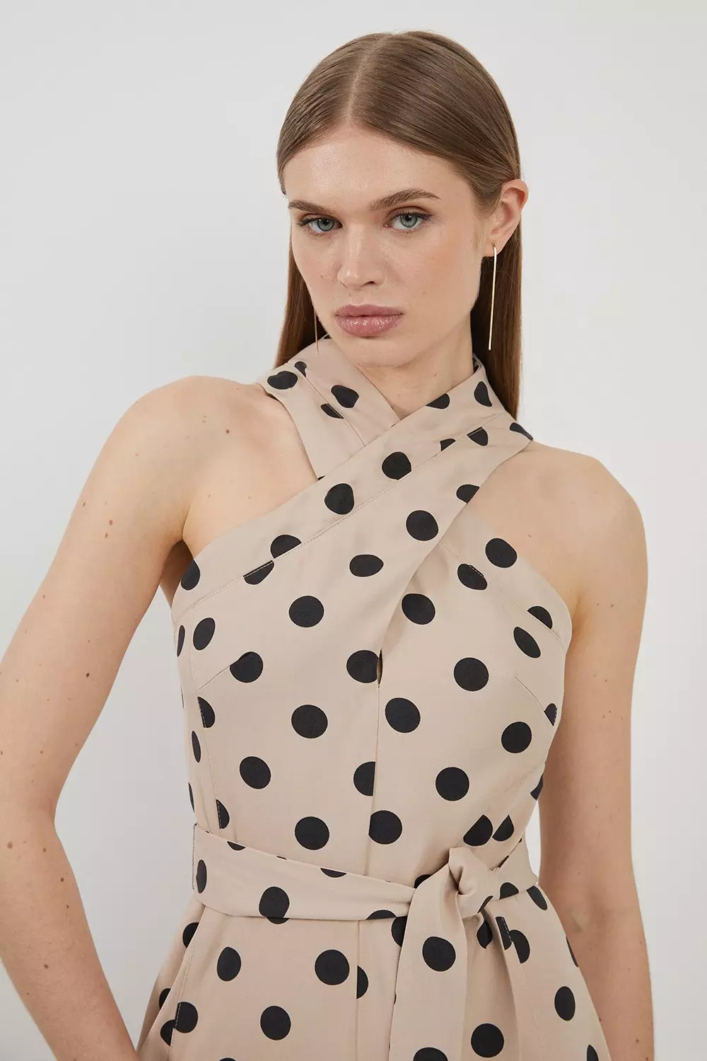 Karen millen polka dot midi dress hotsell