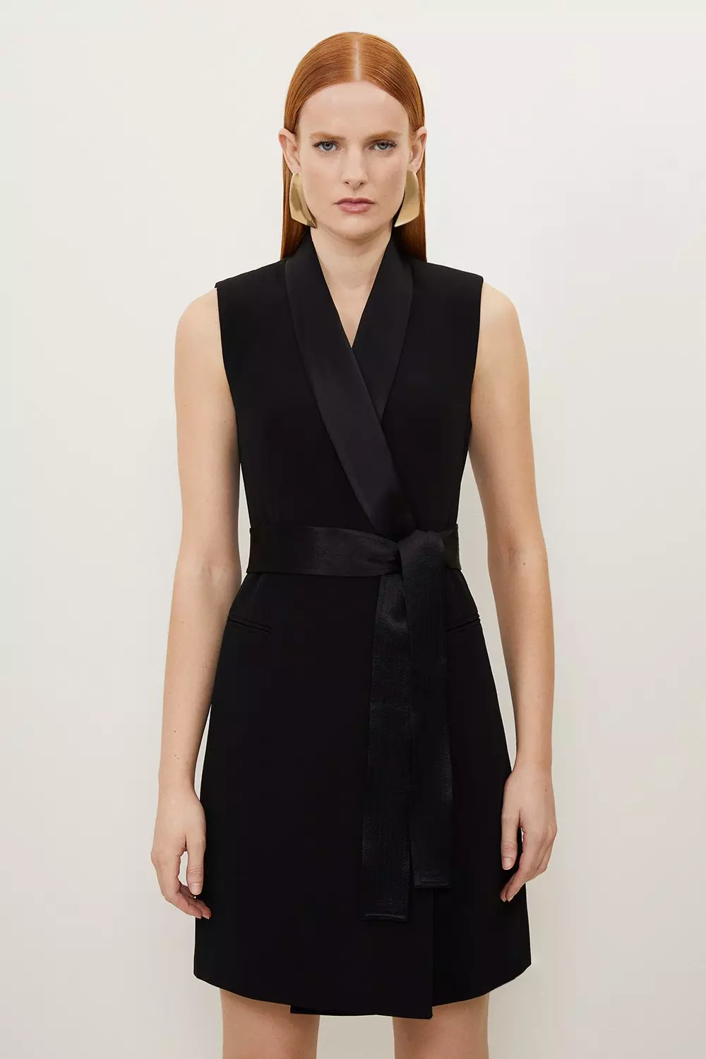 Karen millen wrap waist dress online