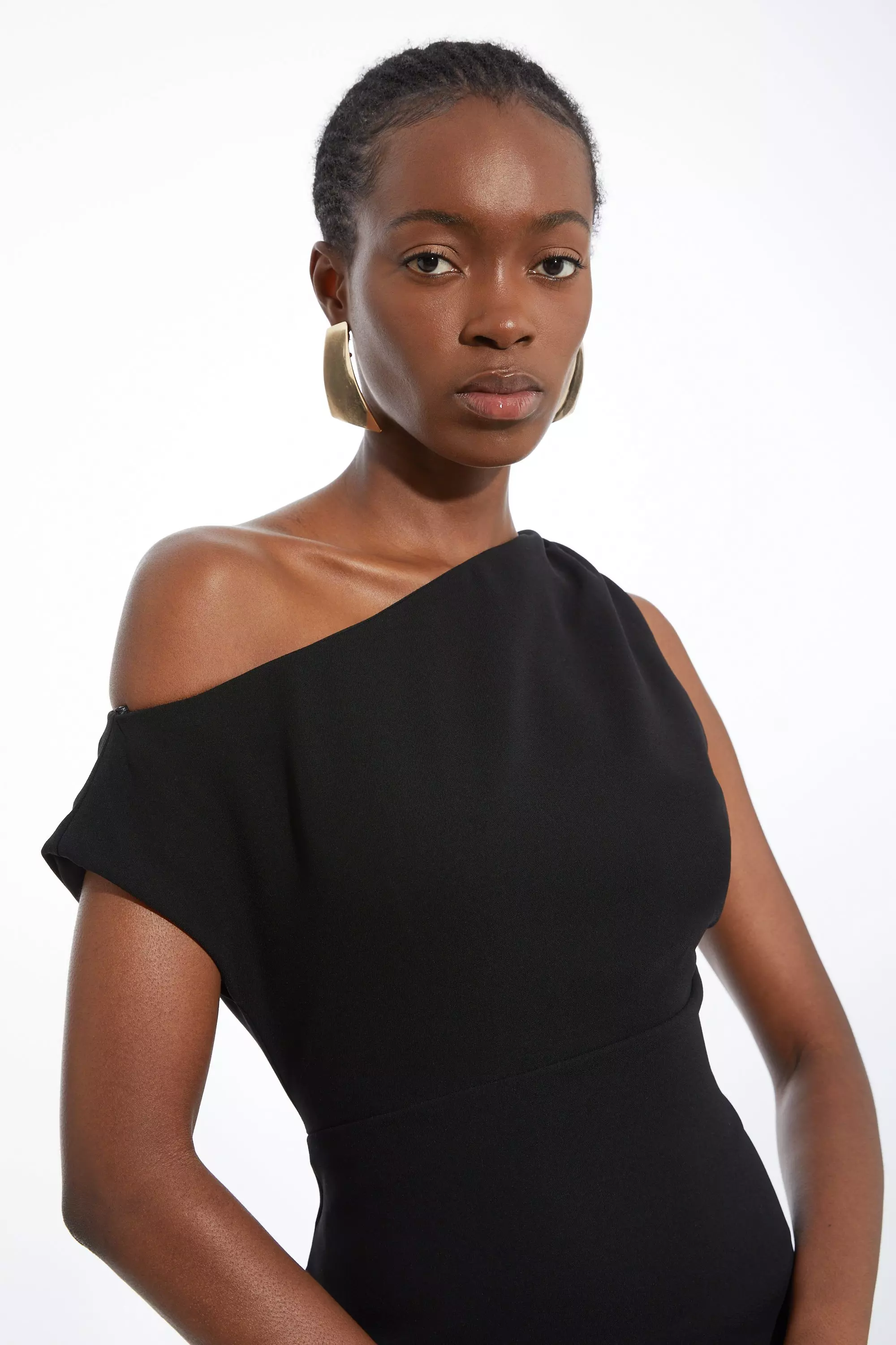 Fluid Tailored Drop Shoulder Maxi Dress Karen Millen