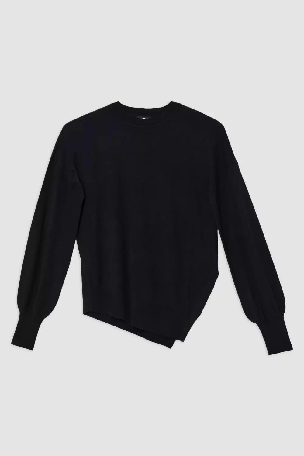Cashmere Blend Crew Neck Asymmetric Hem Knit Jumper Karen Millen