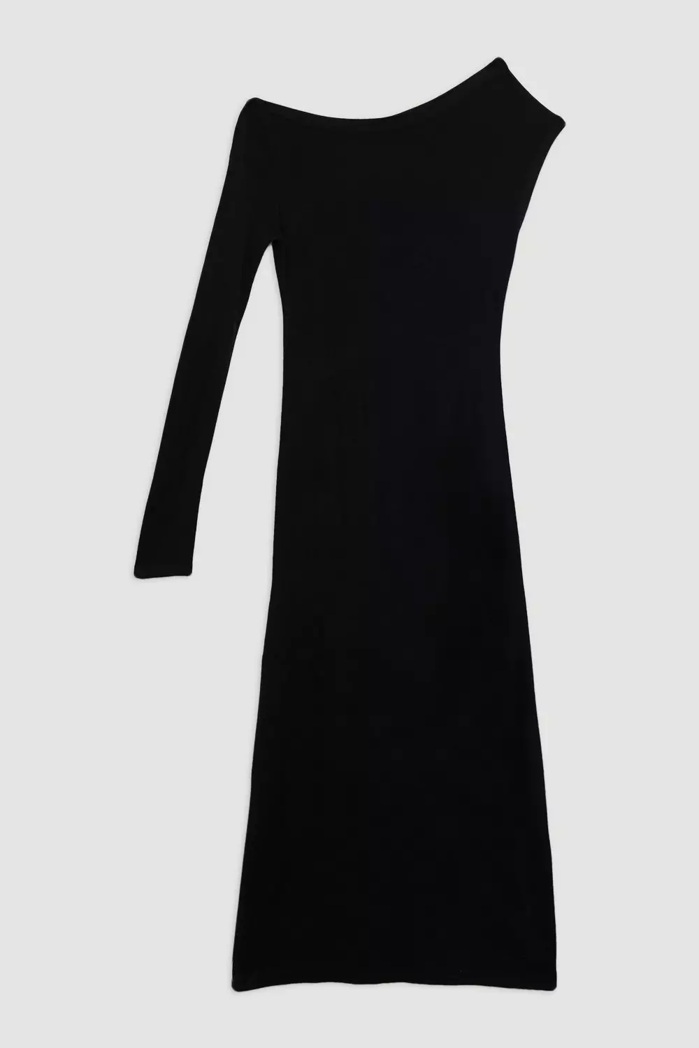 Cashmere Blend One Shoulder Asymmetric Midi Dress alternative image