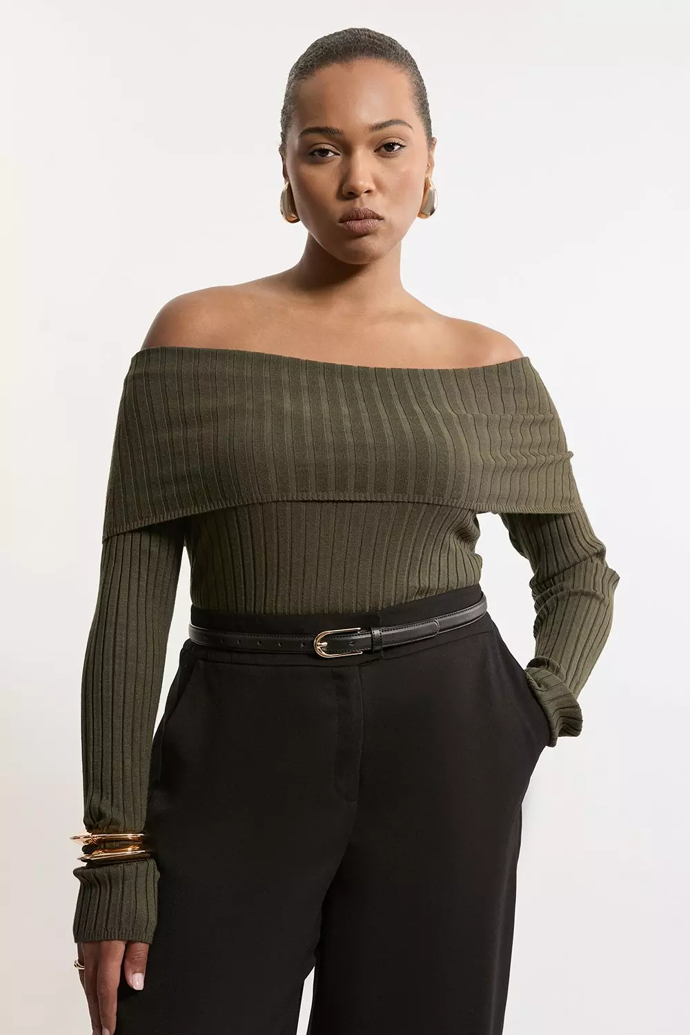 Plus size off the shoulder sweater best sale