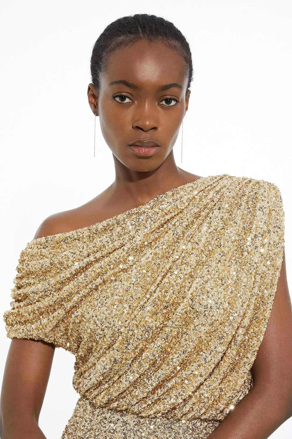 Petite gold sequin dress hotsell