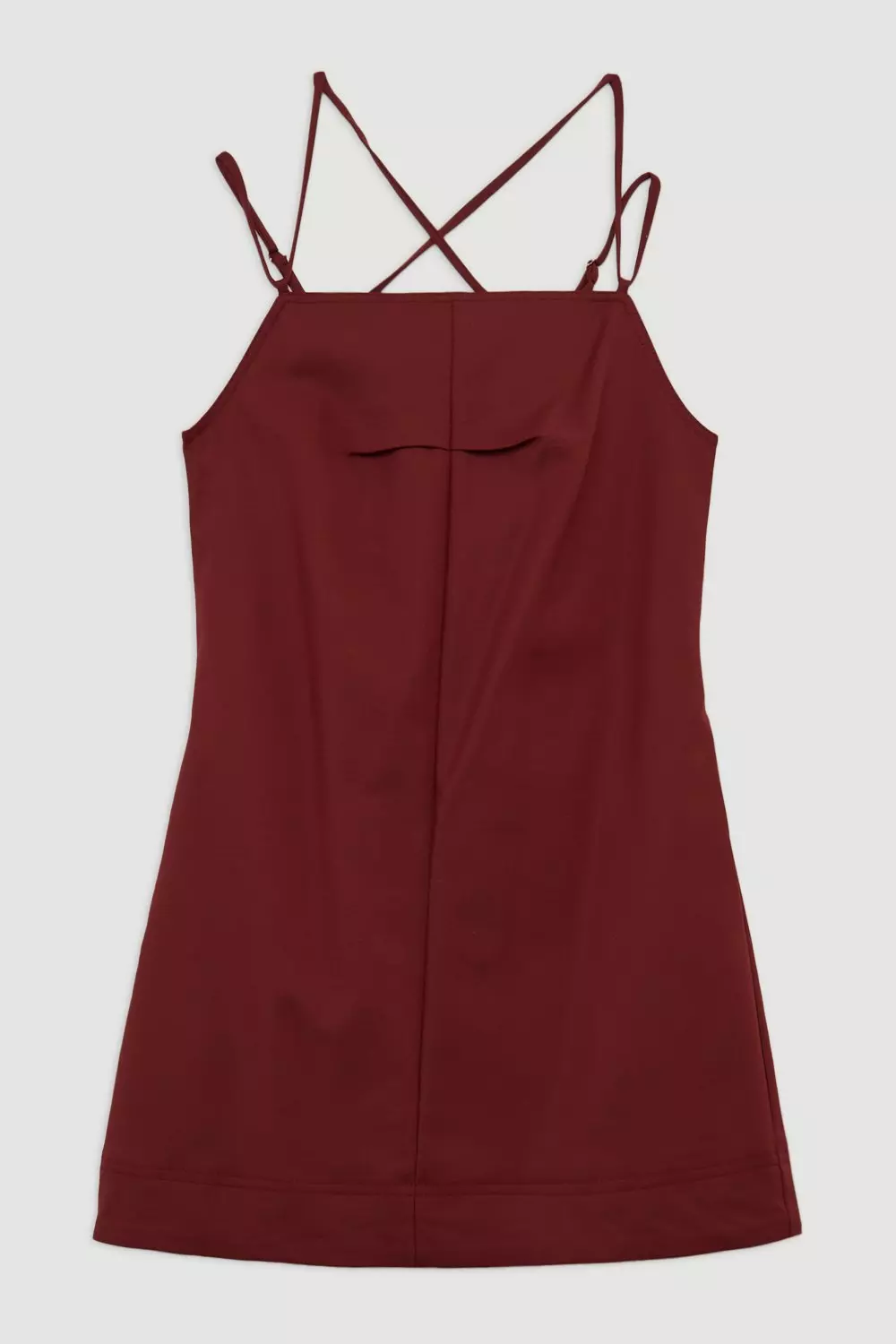 Cotton Sateen Utility Woven Pinafore Mini Dress Karen Millen