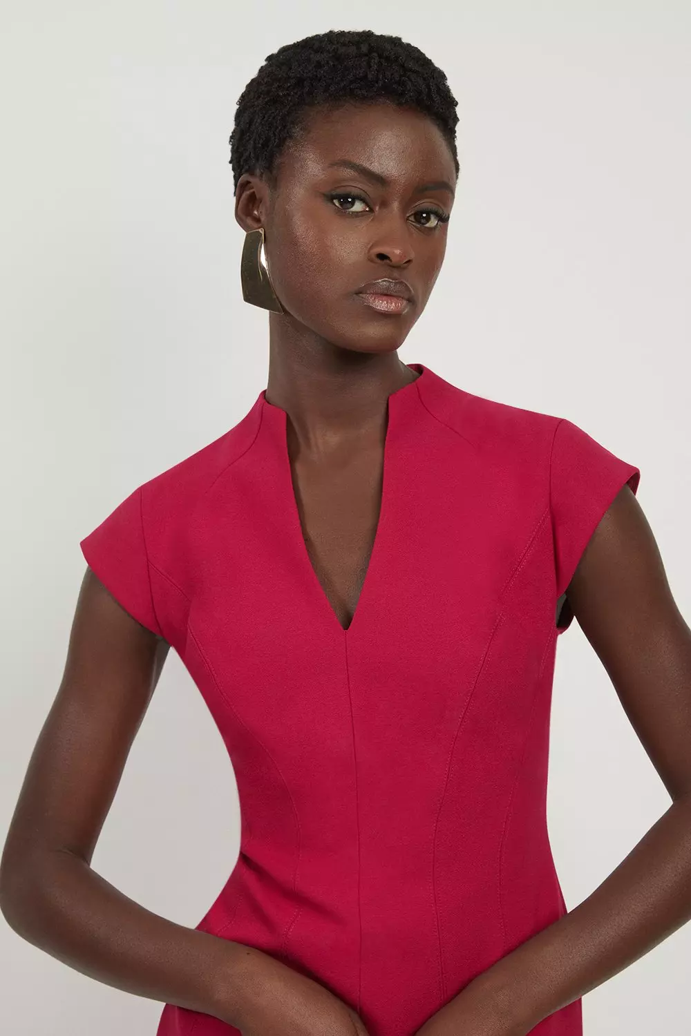 Contour Seamed Tailored Midi Dress Karen Millen