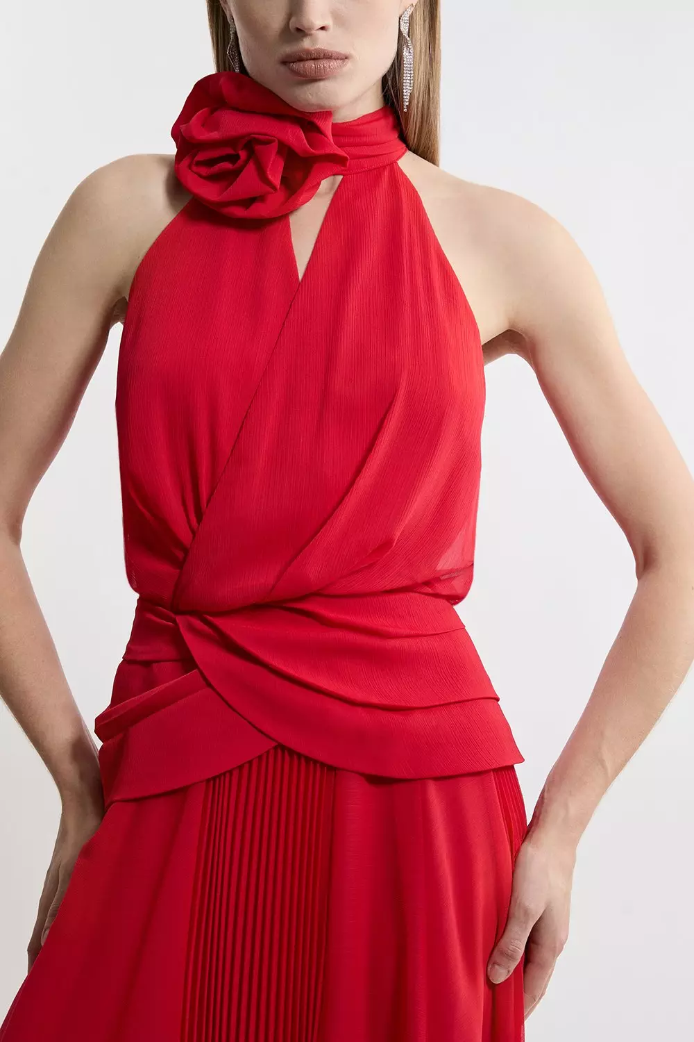 安心追跡【KAREN MILLEN】ロゼットミディドレス bkk20260_chocolate_xl?$