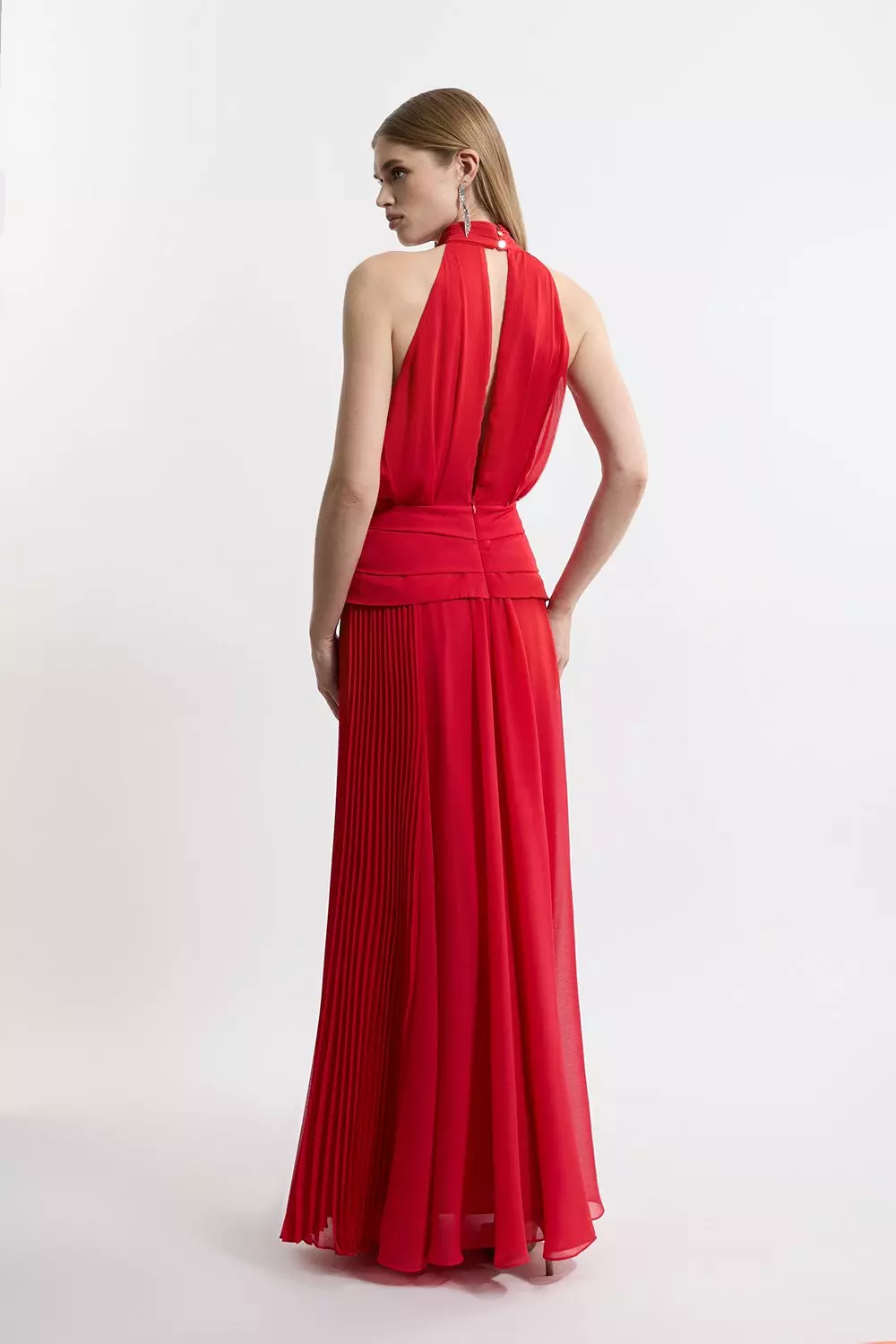 安心追跡付【KAREN MILLEN】リボンタイベルト付きミディドレス bkk19049_red_xl?pdp.template