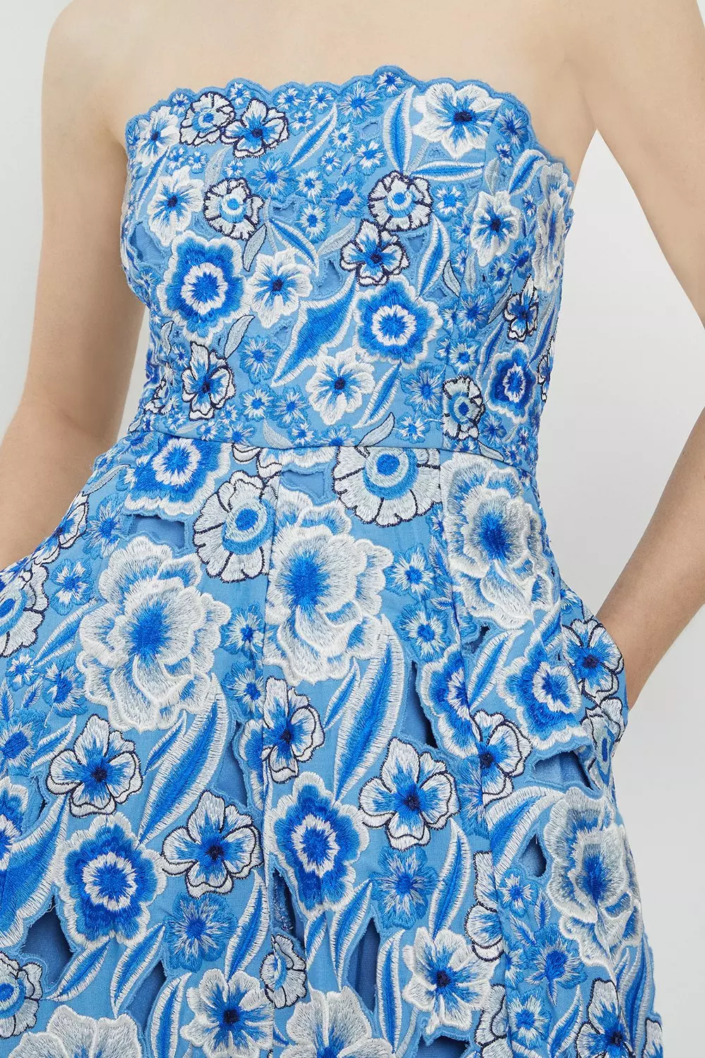 Lydia Millen Cutwork And Embroidery Bandeau Dress alternative image