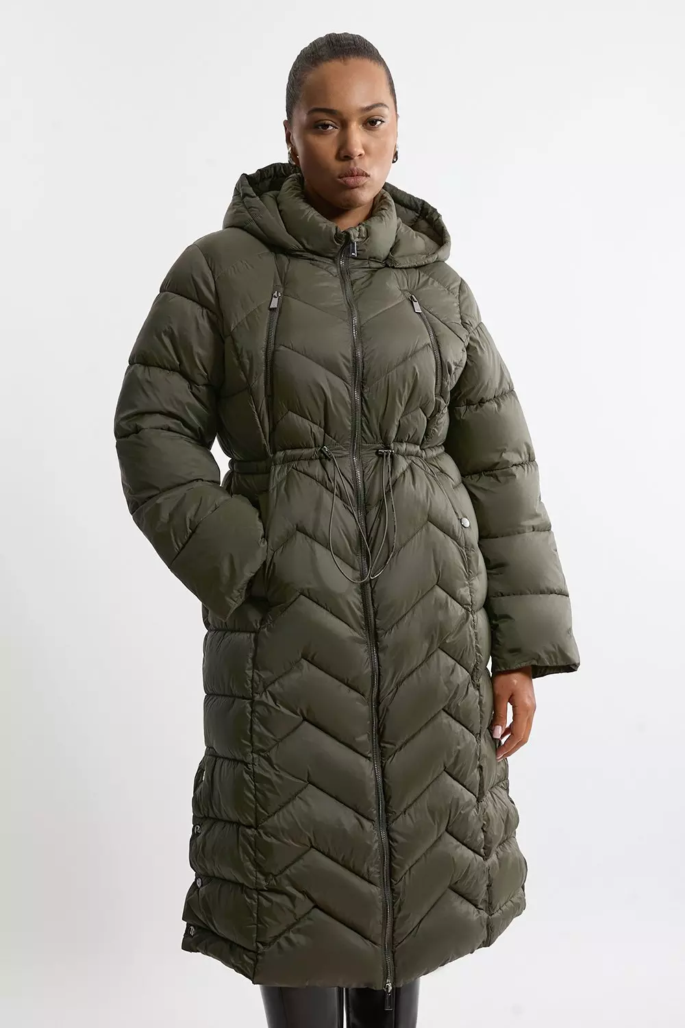 Plus size green parka online