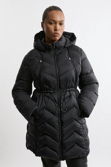 Plus Size Lightweight Packable Coat black