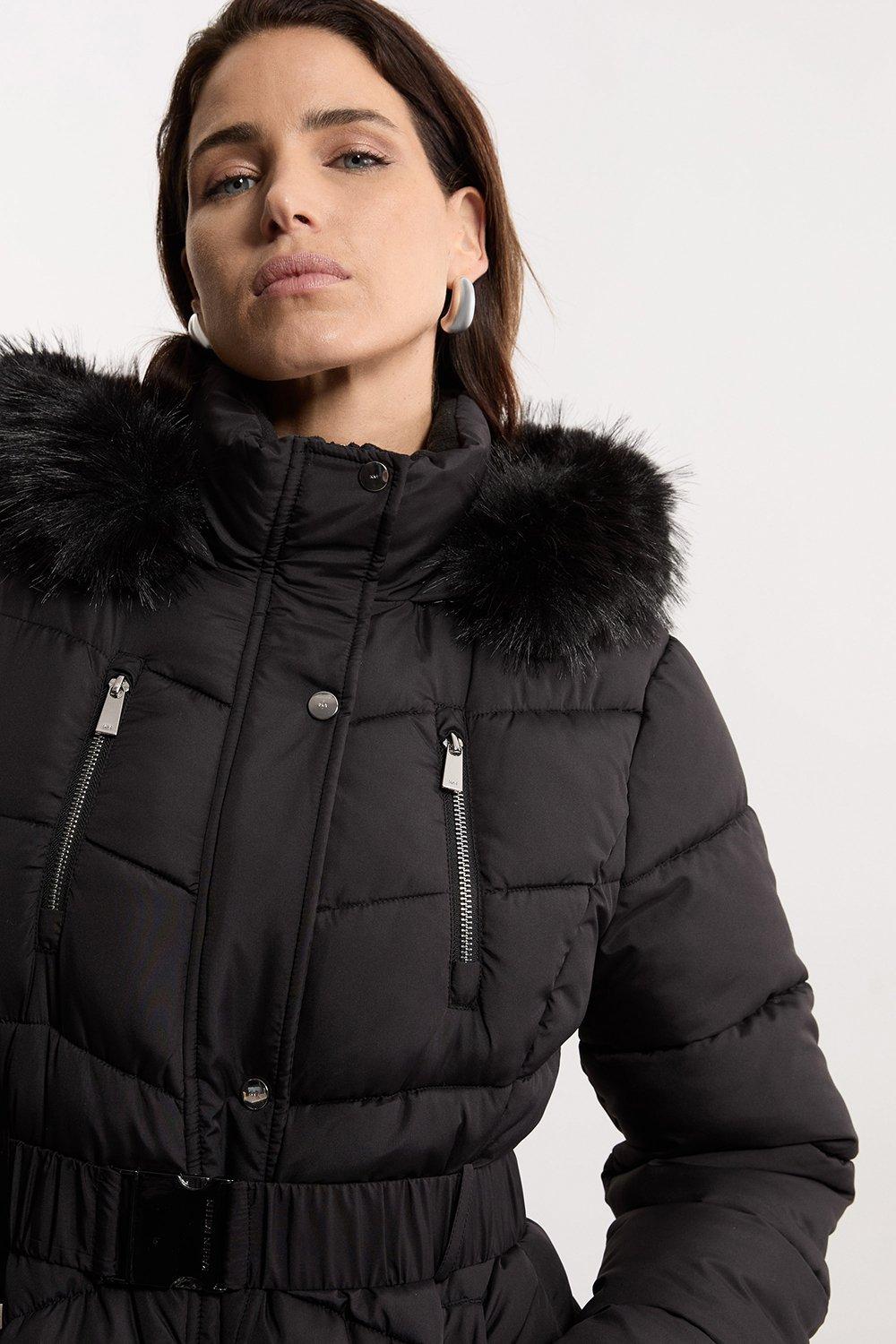 ジャケット・アウター Randy Belted fur padded jacket Randy ランディー Belted fur padded jacket