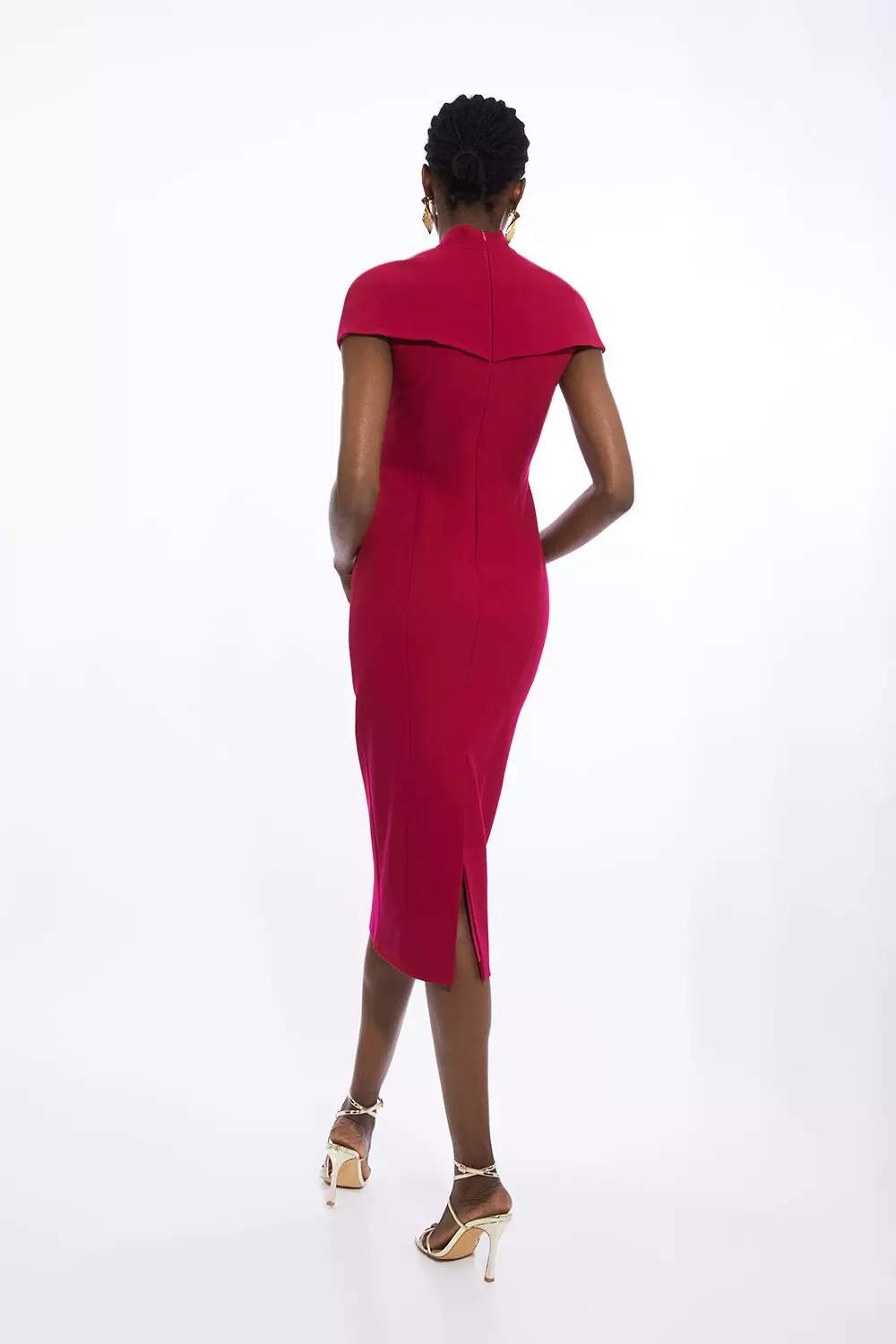 Karen millen red wrap dress best sale