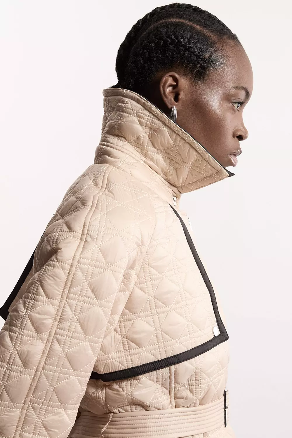 ブルゾン Etro Diamond-Pattern Quilted Puffer Jacket With Belted Waist Etro Diamond-Pattern Quilted Puffer Jacket With Belted Blue