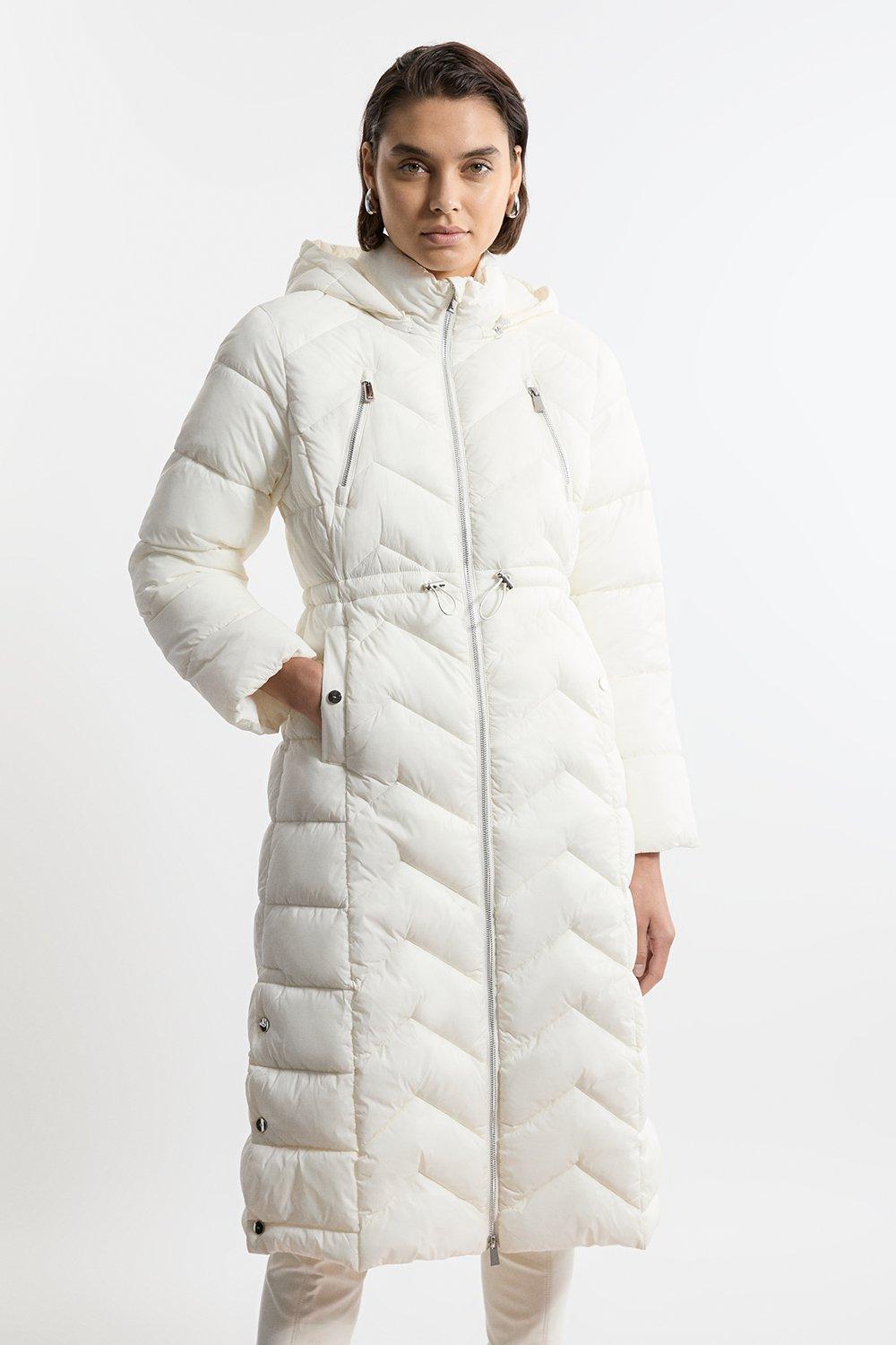 Women s White Coats White Winter Coats Karen Millen