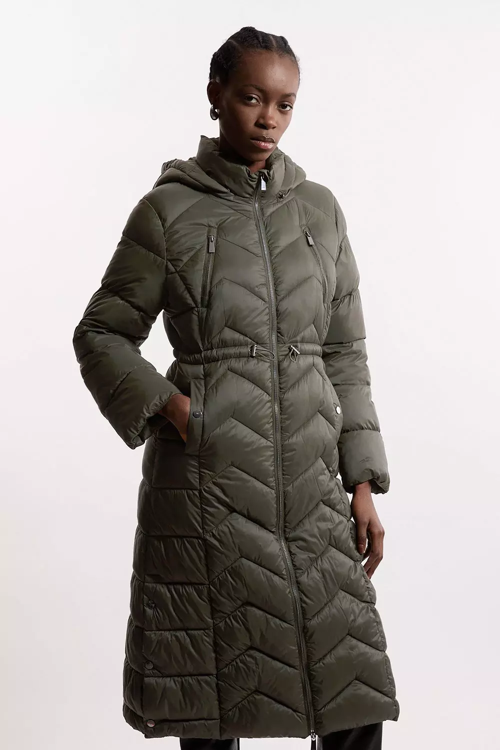 Lightweight knee length coat hot sale