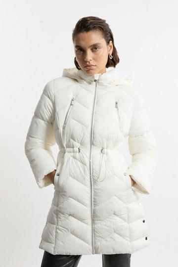 Lightweight Packable Coat ivory