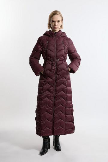 Lightweight Packable Maxi Coat berry