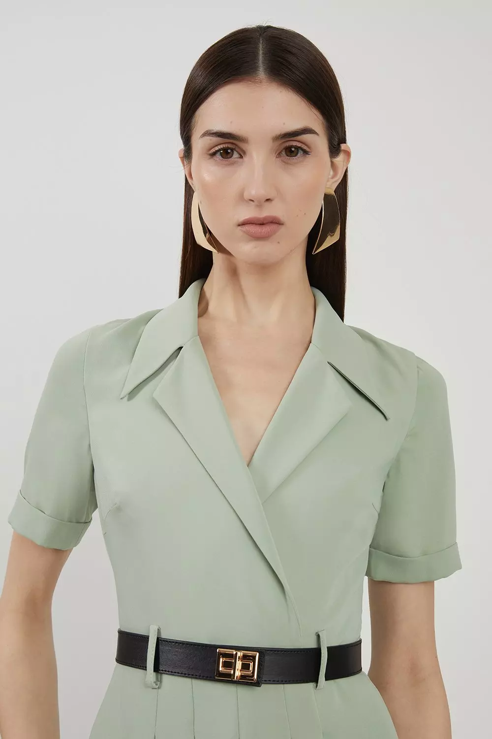 Petite Soft Tailored Belted Midaxi Shirt Dress | Karen Millen