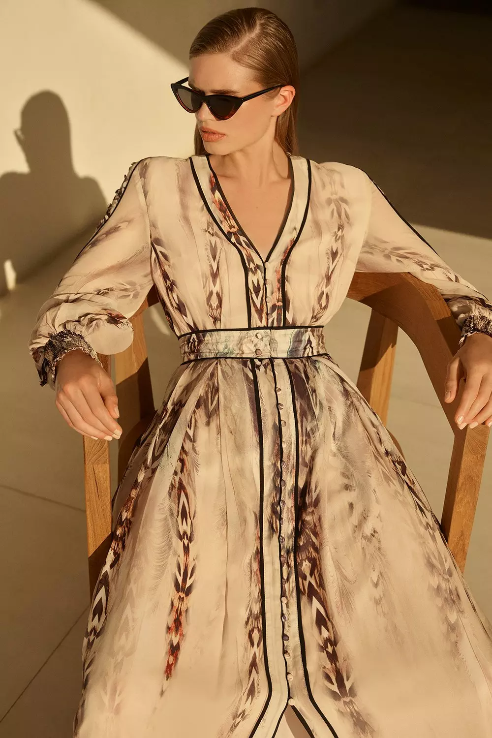 Stone Printed Viscose Floral Border Print Maxi Dress alternative image