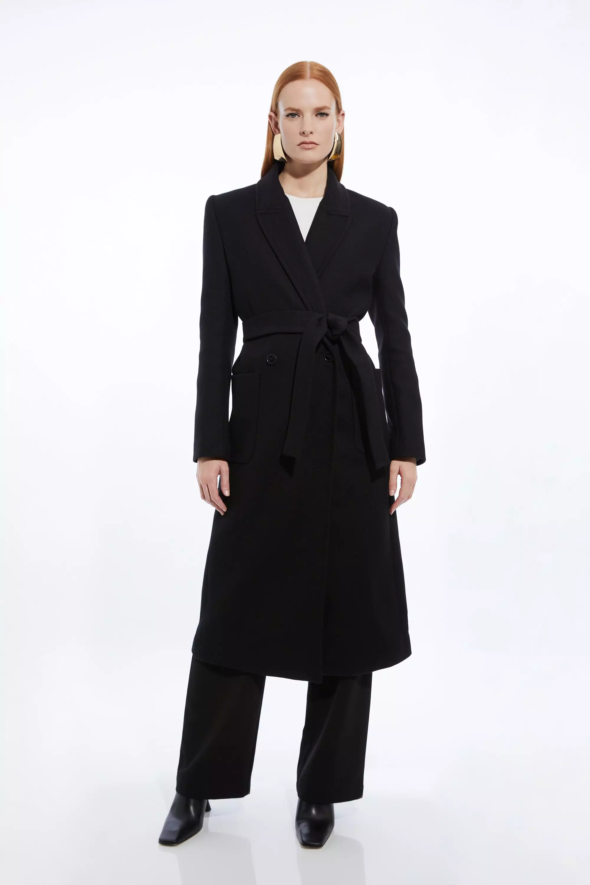 Black coat wrap hotsell