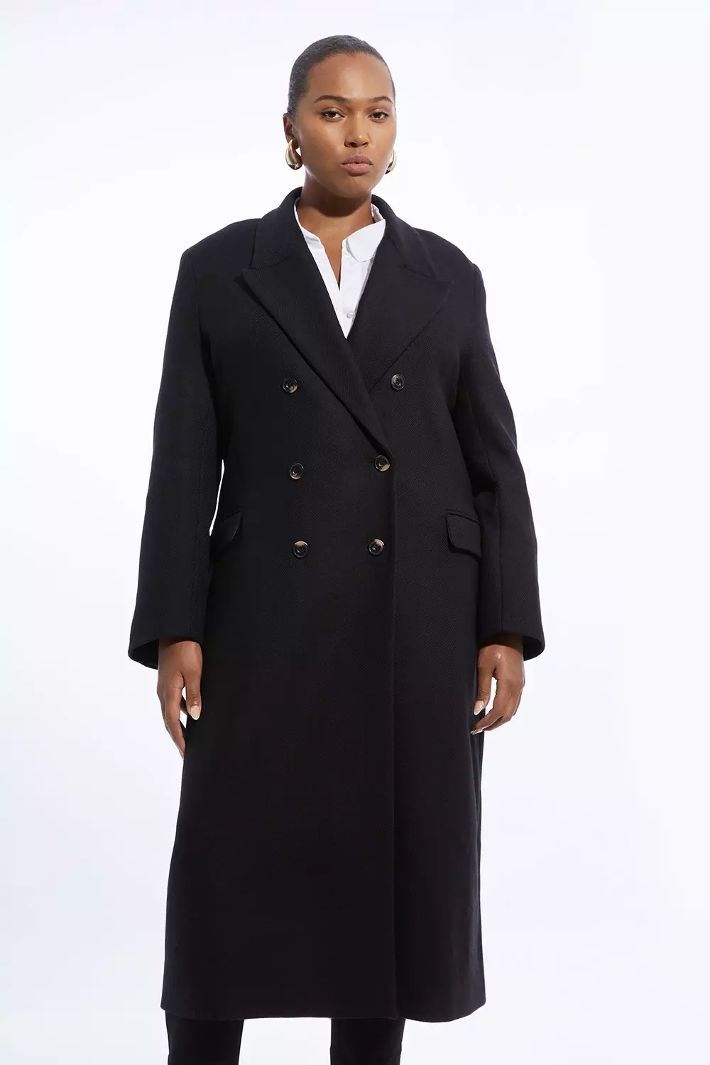 Plus size wool trench coat best sale