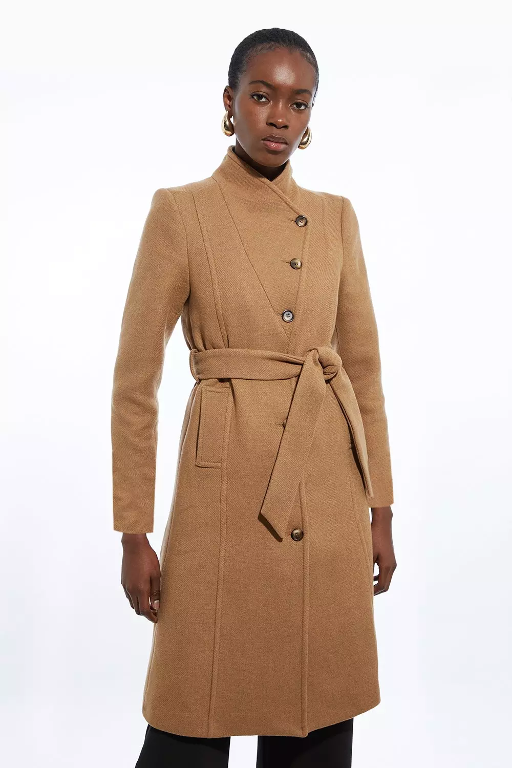 Camel petite wool coat best sale