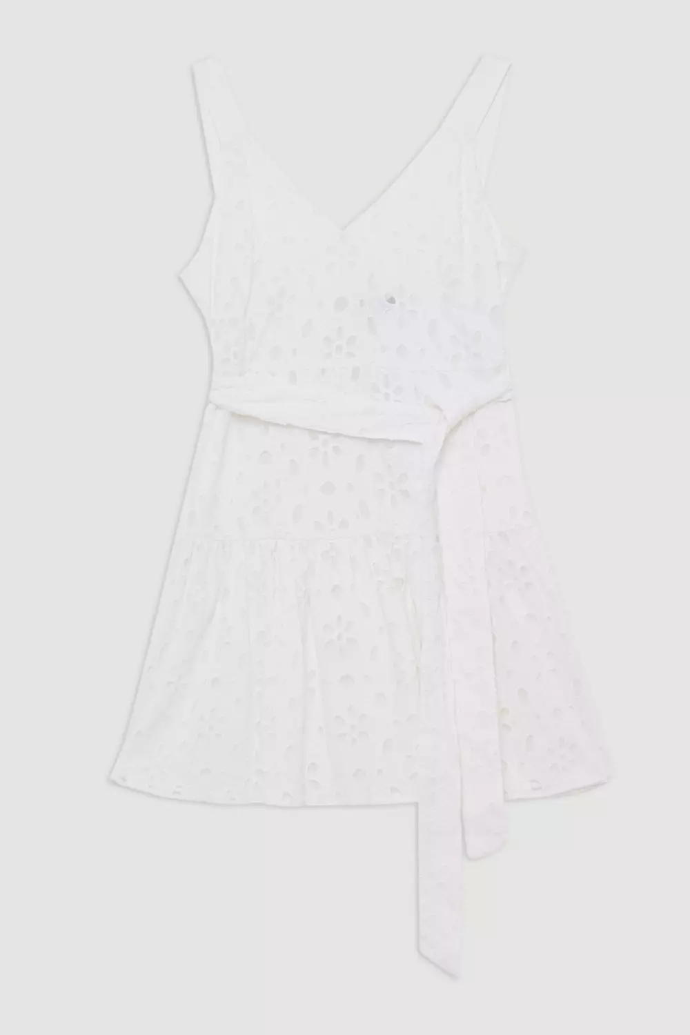 Karen Millen☆コットン ベルト付き ミニドレス KAREN MILLEN】ジップベルト付き ミニドレス（送料込み)